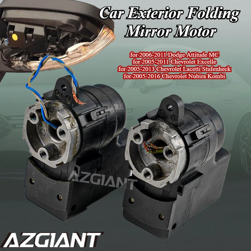 

AZGIANT Car Exterior Folding Mirror Motor for Dodge Attitude Chevrolet Excelle Lacetti Stufenheck Nubira Kombi ABS shell part