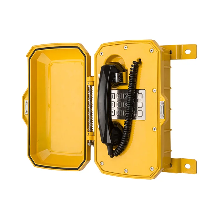 Speaker Microphone VOIP Telephone, Push Button Paging System,outdoor Telephone Waterproof Corded Tunnel Telephone for Marine