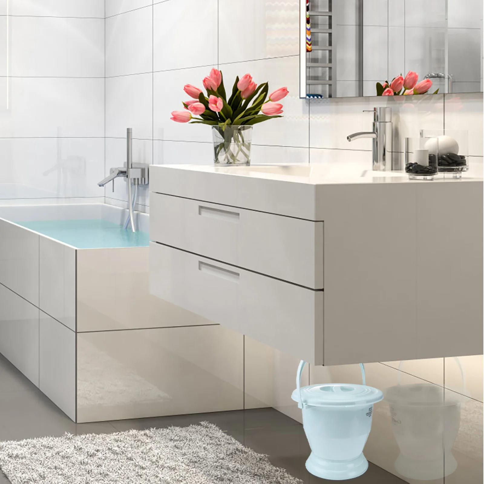 1 قطعة يده صوان المحمولة السرير عموم لكبار السن الأطفال الحوامل الكبار دائم Pp البلاستيك الغبار ليلة البول وعاء المنزلية #1