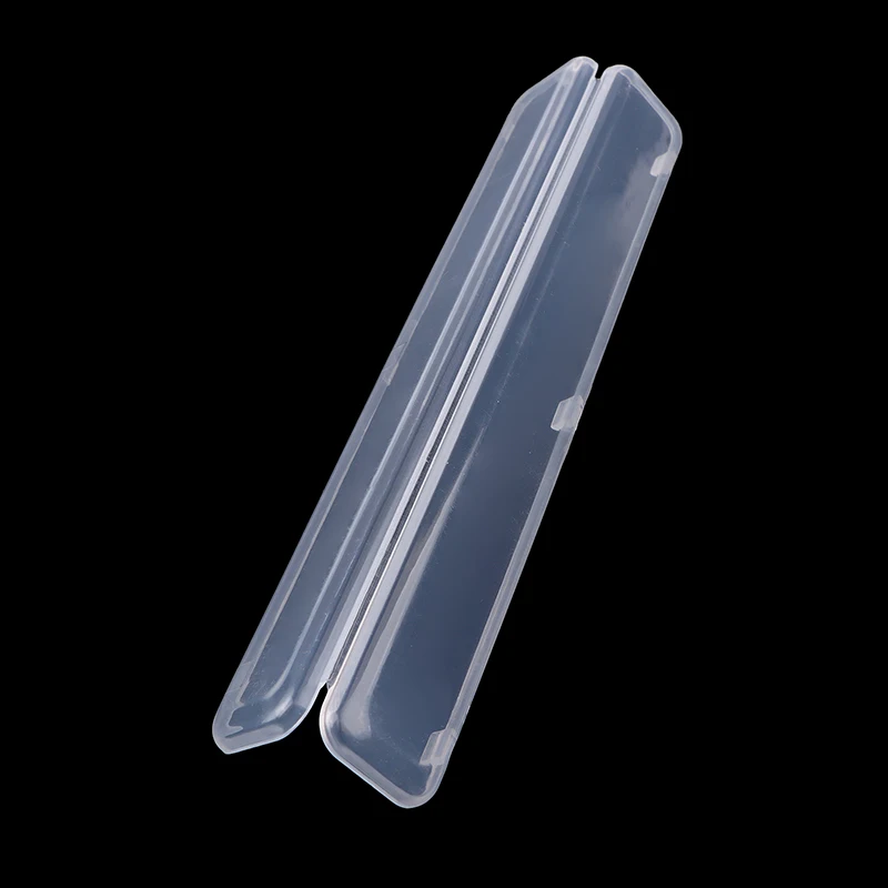 1Pcs Transparent Disposable Storage Box Accessory Nail File & Cotton Swab Organizer - Clear Plastic Storage Solution for Beauty