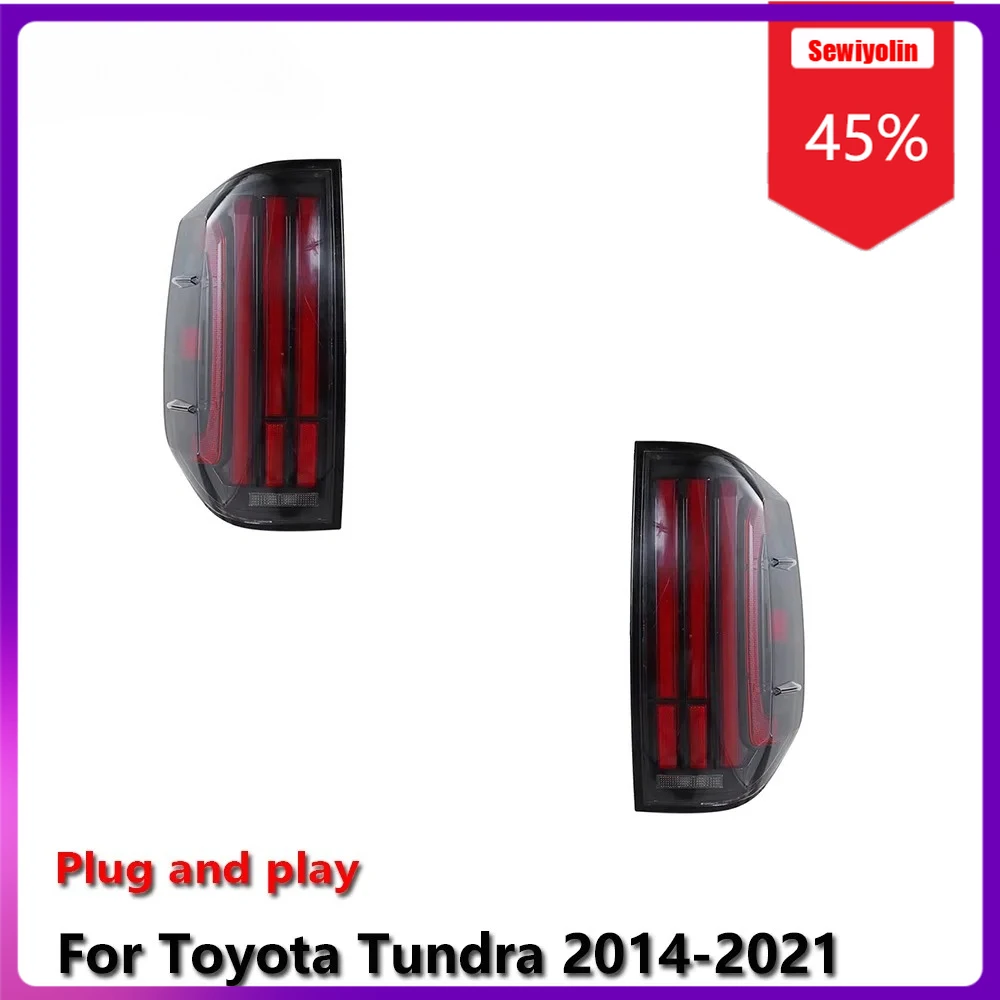 

Sewiyolin Car LED Lamp Tail Light Assemblies For Toyota Tundra 2014-2021 Auto Fog DRL Brake Turn Signal Lamp Plug and Play