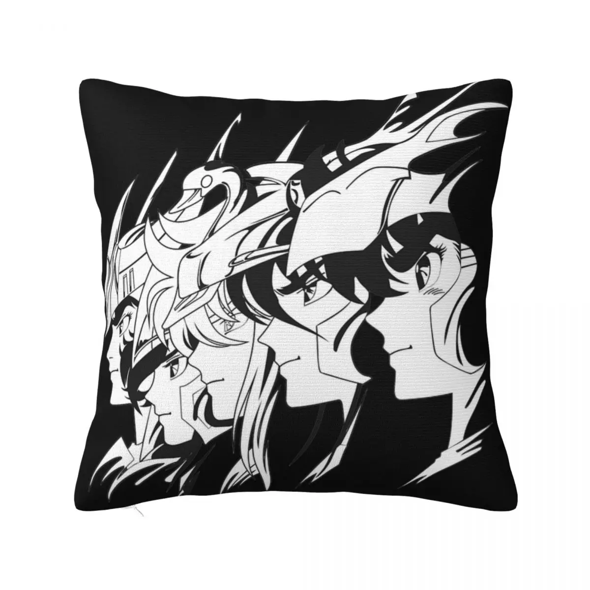 

Knights Of The Zodiac Anime Pillowcase Printed Fabric Cushion Cover Decor Saints Seiya Throw Pillow Case Cover Living Room