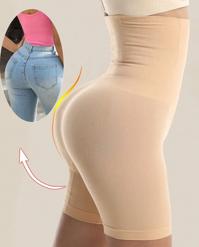 Shorts de levantamento de bunda modeladores de controle de barriga de cintura alta