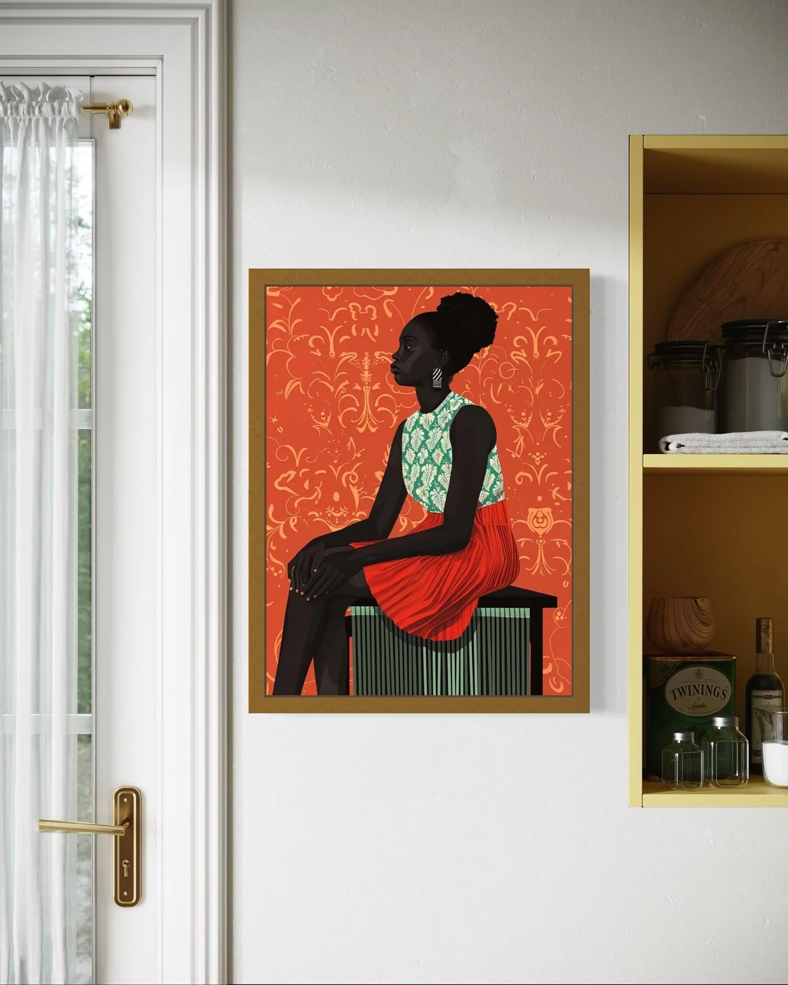 Black Woman Art, Abstract Black Art, Black Girl Wall Art, Woman Wall Art, Afrocentric Decor, African American Art, Black A