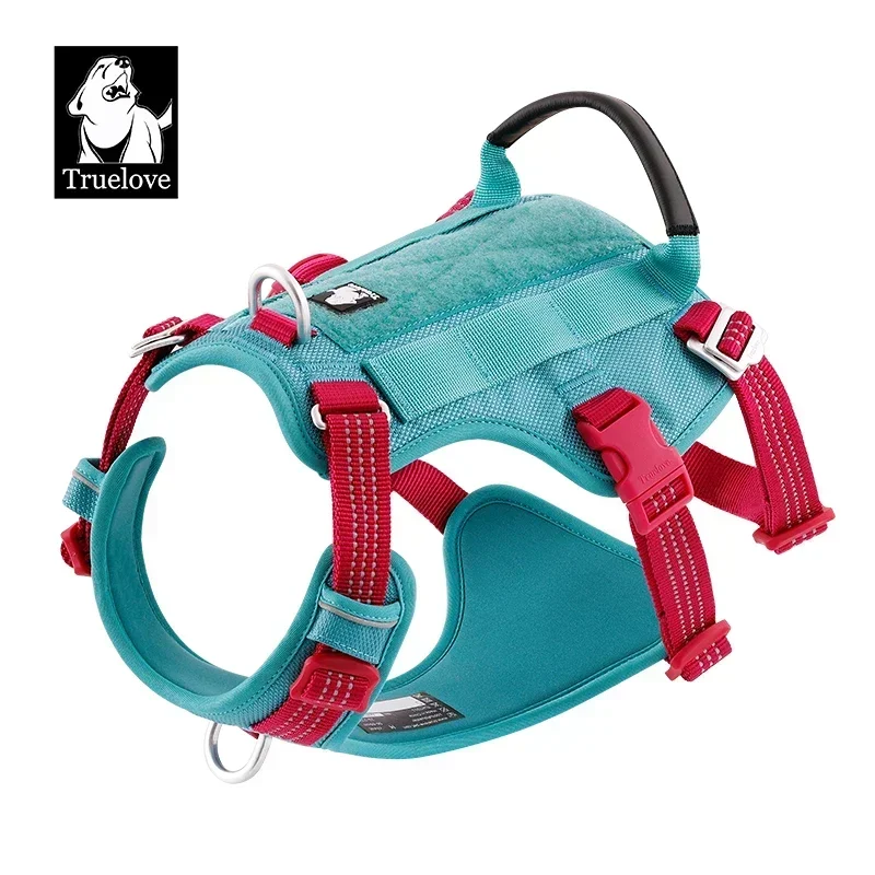 Truelove Escape Proof Pet Harness No Pull Reflective Adjustable Soft Padded Pet Vest Service Dog Harness Handle Climbing TLH7011