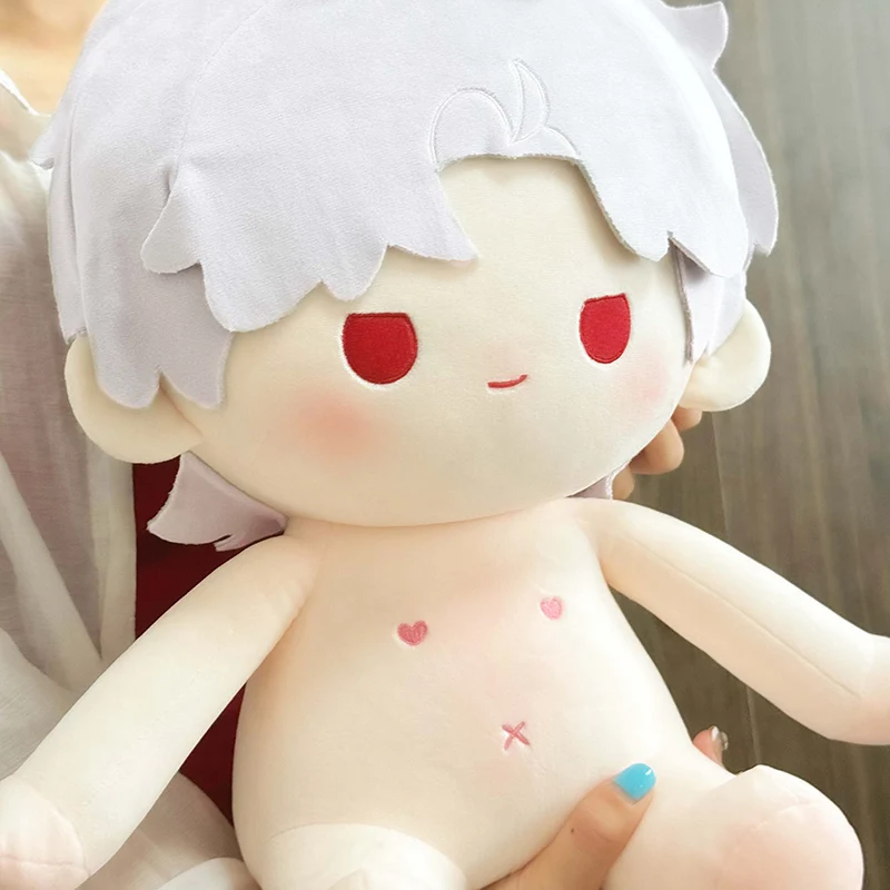 40cm Kawaii Love And Deepspace Cute White Hair Qin Che Idol Cotton Doll Anime Plush Star Dolls Stuffed Figure Toys Collect Gift