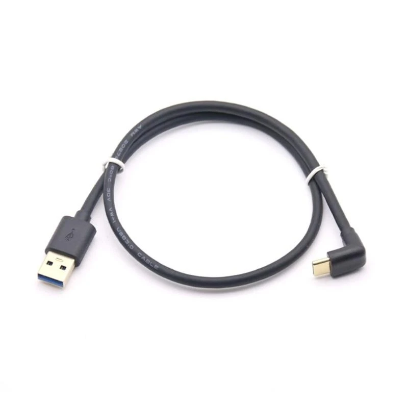 90 درجة USB C Cable USB إلى USB C الشحن السريع سلك 5 جيجابايت مزامنة للأجهزة المتعددة أجهزة الكمبيوتر المحمولة ملحقات الهاتف