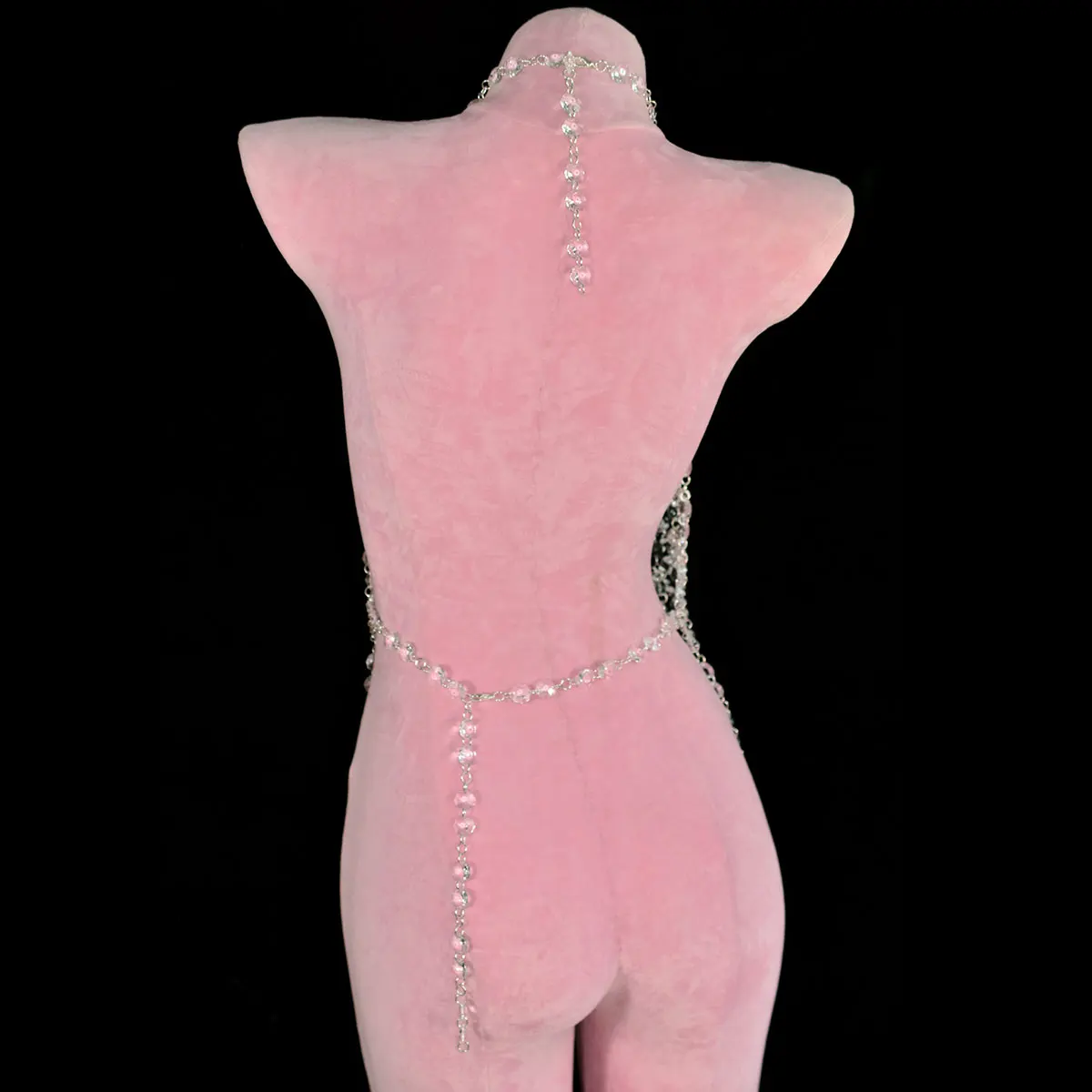 Sexy Body Chain Underwear Accessories Classic Halter Strap Tzitzit Dress Club Party Simple Multi-Layer See-Through Bra Chain