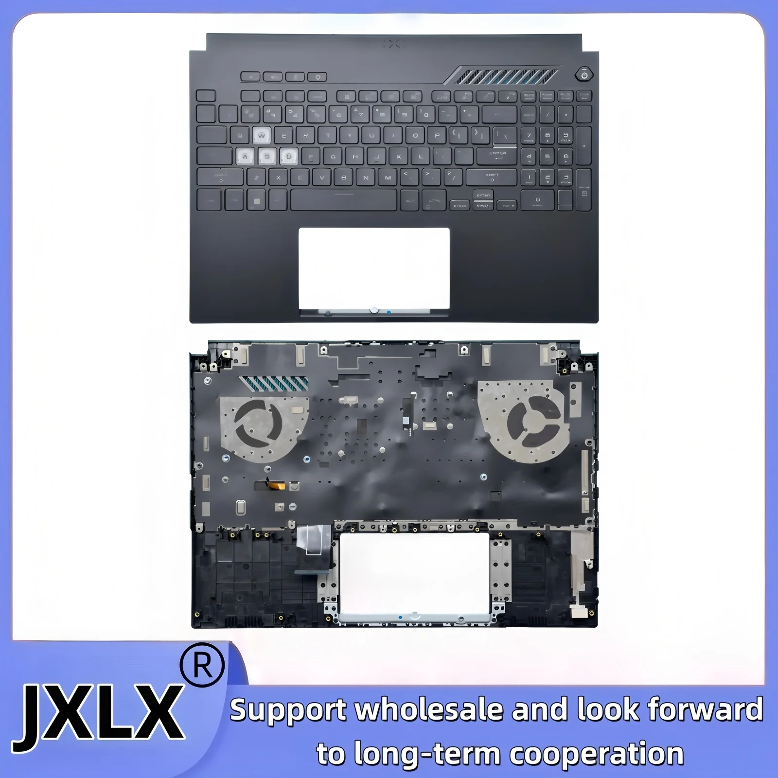 JXLX® New for ASUS Gaming F15 A15 FA507 FX507 FX517 Upper Case Palmrest Cover With Colorful Backlit Keyboard C Shell
