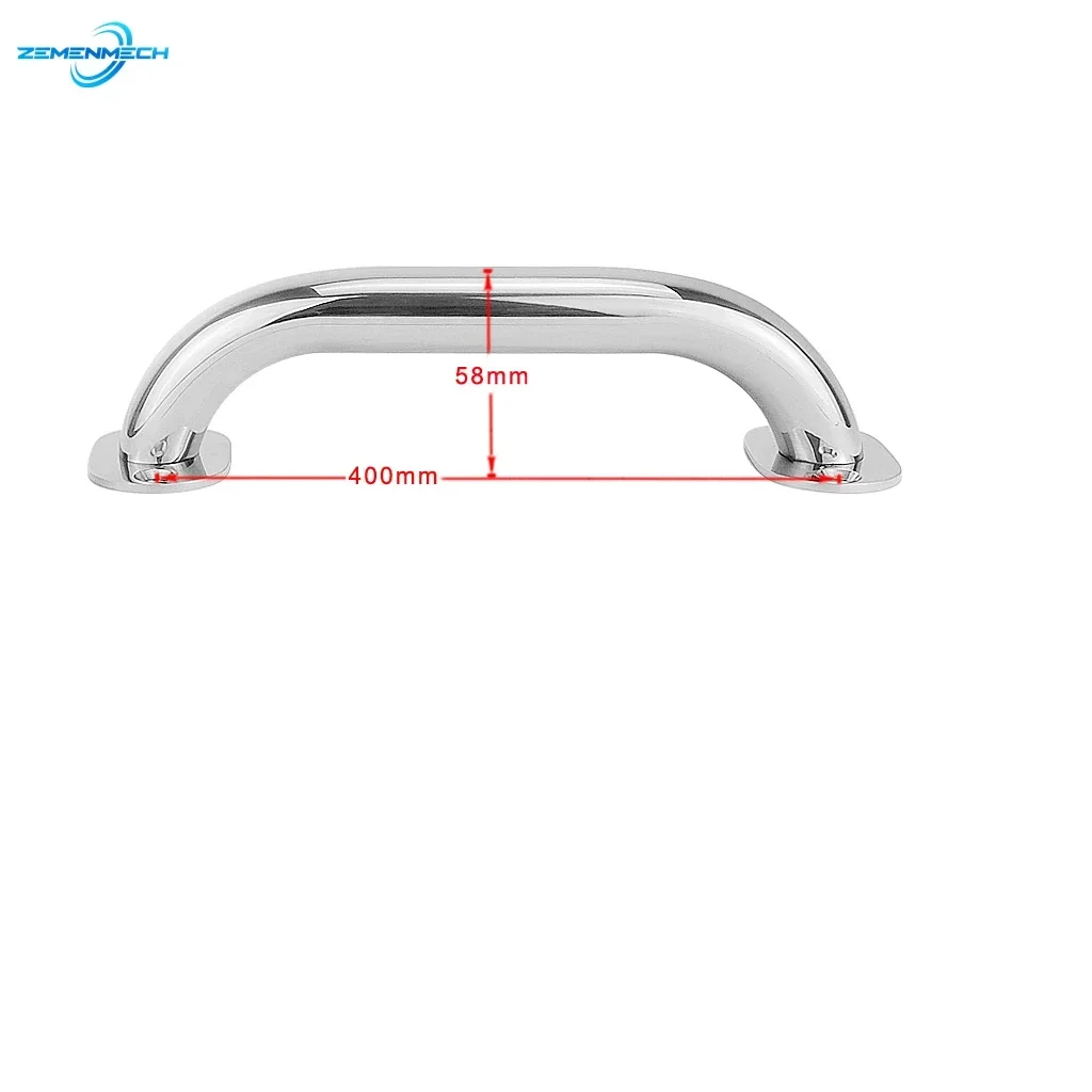 Boat Accessories 400mm Marine Grade 304 Stainless Steel Grab Handle Door Handrail Grip Rail Grab Bar Handle Boat Hatch Yacht