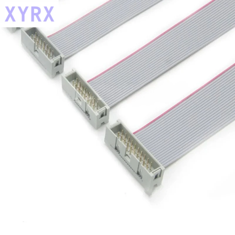 1pcs FC-DC3 2.54mm Pitch 10/14/16/20/26/30/34/40/50Pin IDC Box Header Flat Ribbon Download Data Cable 10/20/30/40/50/60/80/100cm