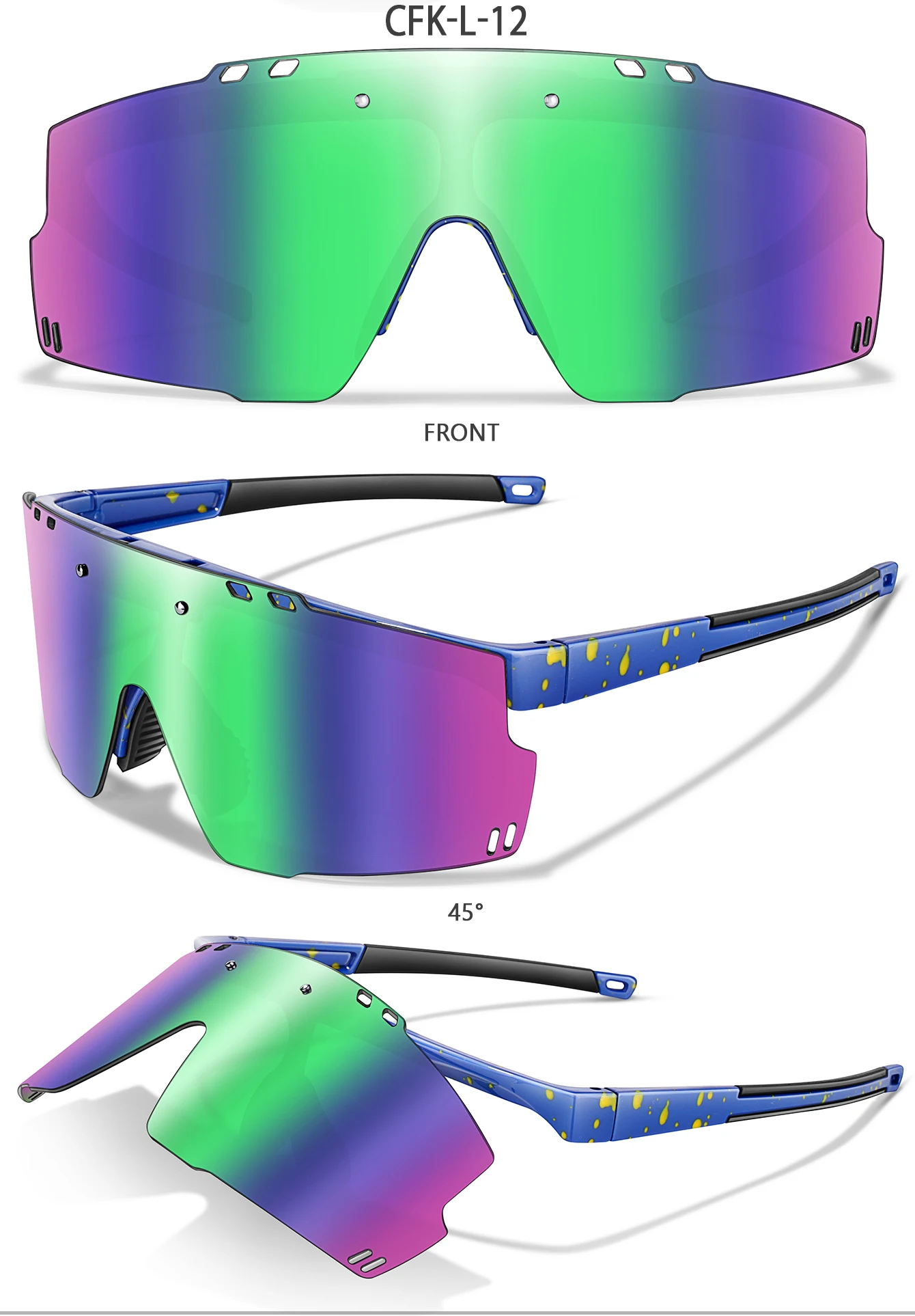 Flip Auf Sonnenbrille Winddicht Brillen Männer Frauen Outdoor Sport Radfahren Laufen Reiten Party MTB Fahrrad Brille UV400 – Detail 9