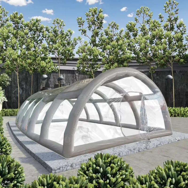 Outdoor Nature Hot Tub Swimming Pool Solar Dome Cover Inflatable Tent Transparent Cover Tent for Outdoor Pool