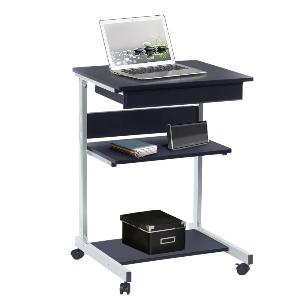 Techni Mobili Rolling Laptop Cart with Storage Graphite