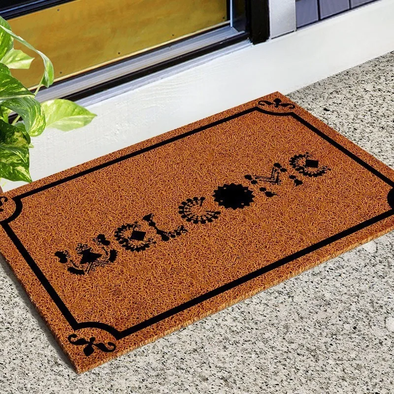 Dog Paw Front Door Mat Welcome Mat Rectangular Small Entry Rug Home Entrance Patio Hallway Kitchen Floorway