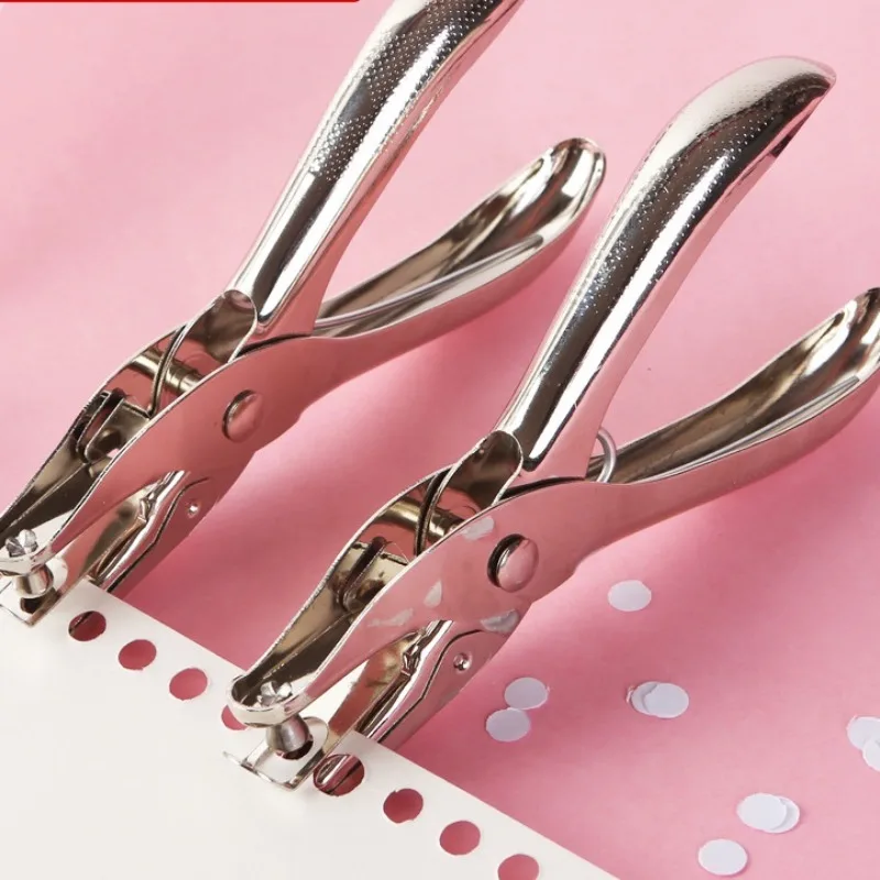 Hole puncher, hole puncher, single hole puncher, stationery 6mm hand-bound paper, office hand-held hole puncher