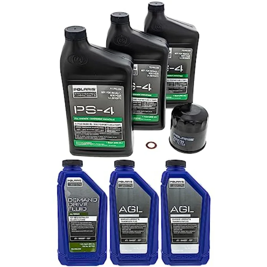 

Polaris PS-4 Full Service Oil Change Kit with Filter for AGL Demand Drive RZR Pro XP Turbo S R XP 4 2520799 Complete Maintenanc
