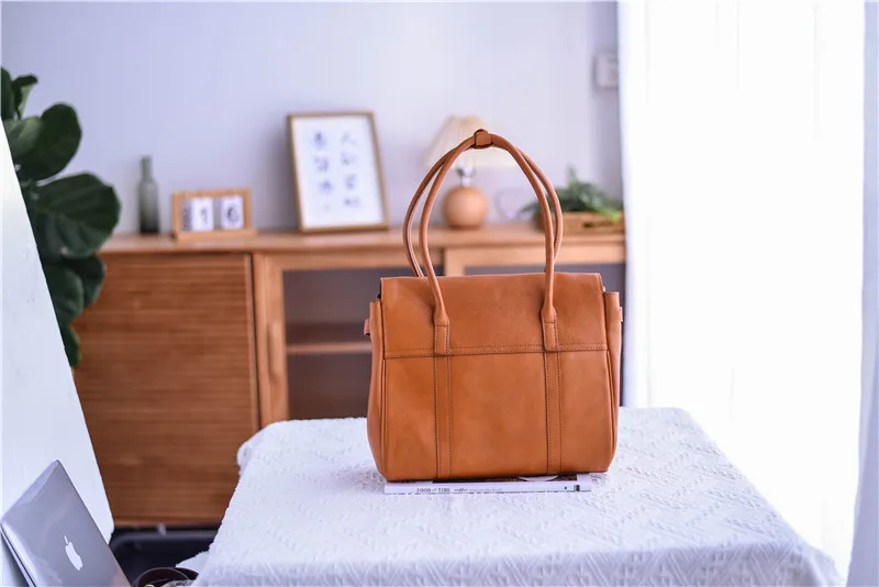 Business casual designers handmade genuine leather women\'s shoulder bag fashion outdoor travel work real cowhide female handbag