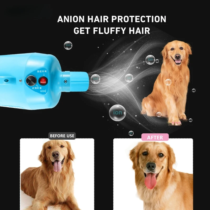 New Arrival ABS SHELL Pet Hair Dryer Stepless Variable Speed Single Motor DogHairDryer For Dog