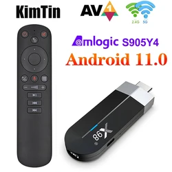 KimTin Mini PC X98 S500 Stick 4K TV Stick Mini Android 11 4GB 32GB Amlogic S905Y4 Quad Core 5G 2.4G Wifi BT 1080P 4K TV Dongle