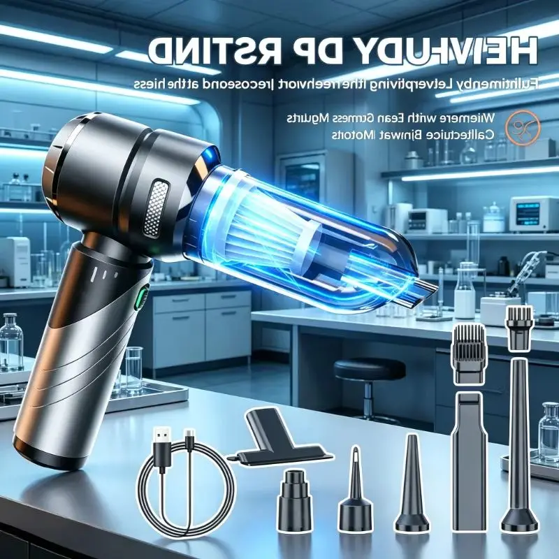Car Vacuum Cleaner High Power Portable Handheld Wireless Brushless Motor Cleaning Machine Powerful Air Duster for Home Appliance