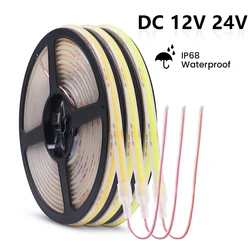 Pasek COB LED 12V 24V IP68 wodoodporny elastyczny pilot taśma LED 320LED/m miękki pasek świetlny oświetlenie liniowe do ogrodu na dachu