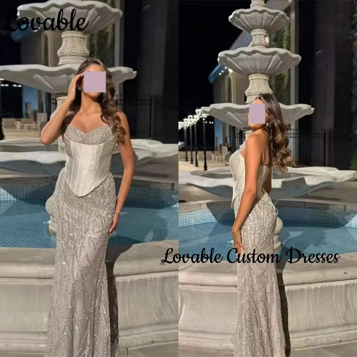 

Настроить платья для выпускного вечера Серые вечерние платья без бретелек без рукавов со шнуровкой сзади Платье для выпускного вечера длиной до пола Ведебные вечерние платья