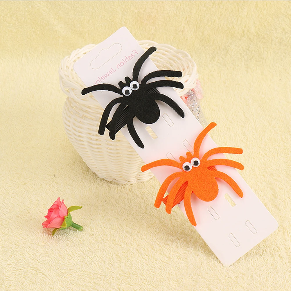 5 قطع من إكسسوارات الشعر على شكل عنكبوت رعب للفتيات ومشابك للفتيات في الهالوين للأطفال #2