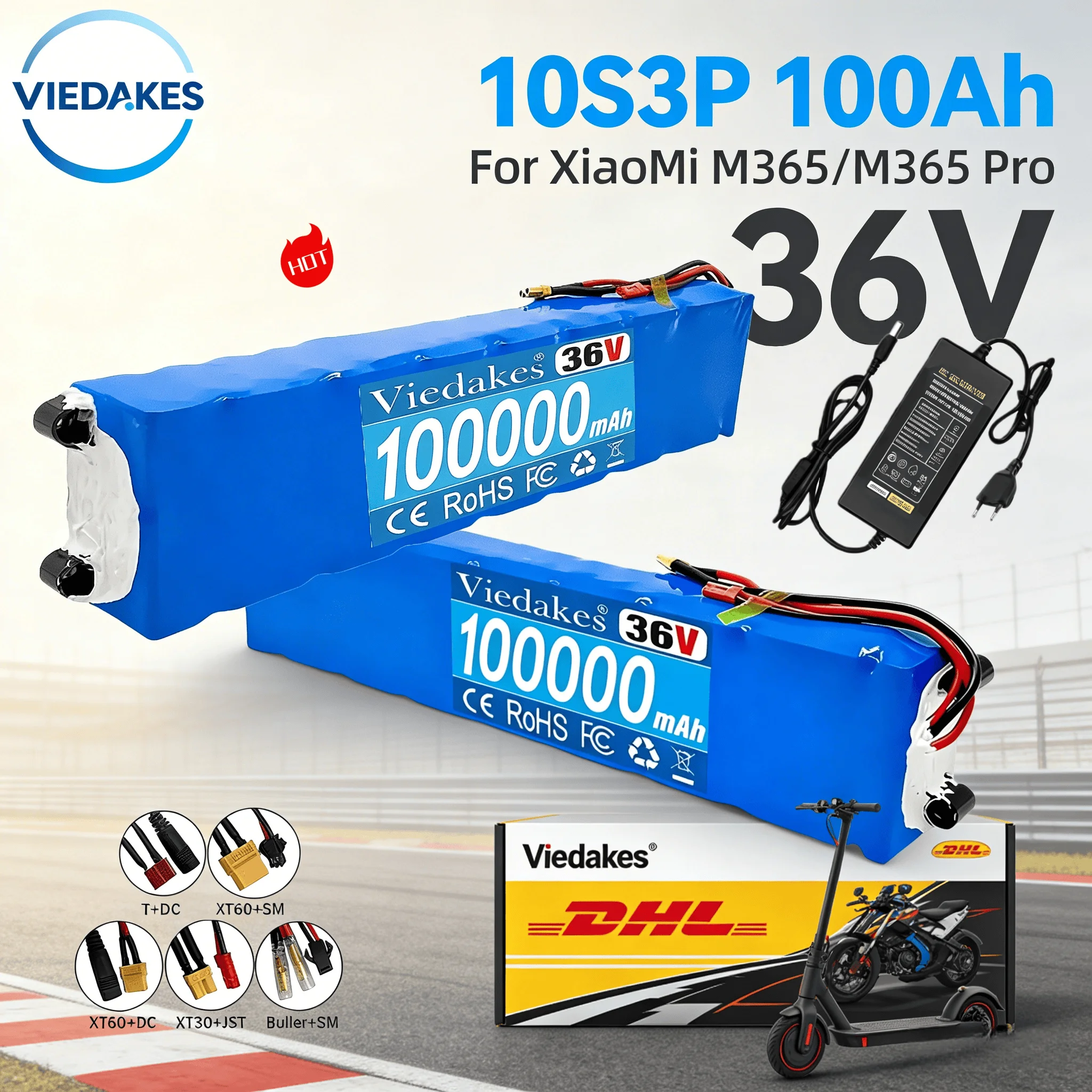 

For Xiaomi M365 Battery Replacement 10S3P 36V 10000mAh, with Bracket & BMS, 18650 Cells Li-ion Battery Pack✅