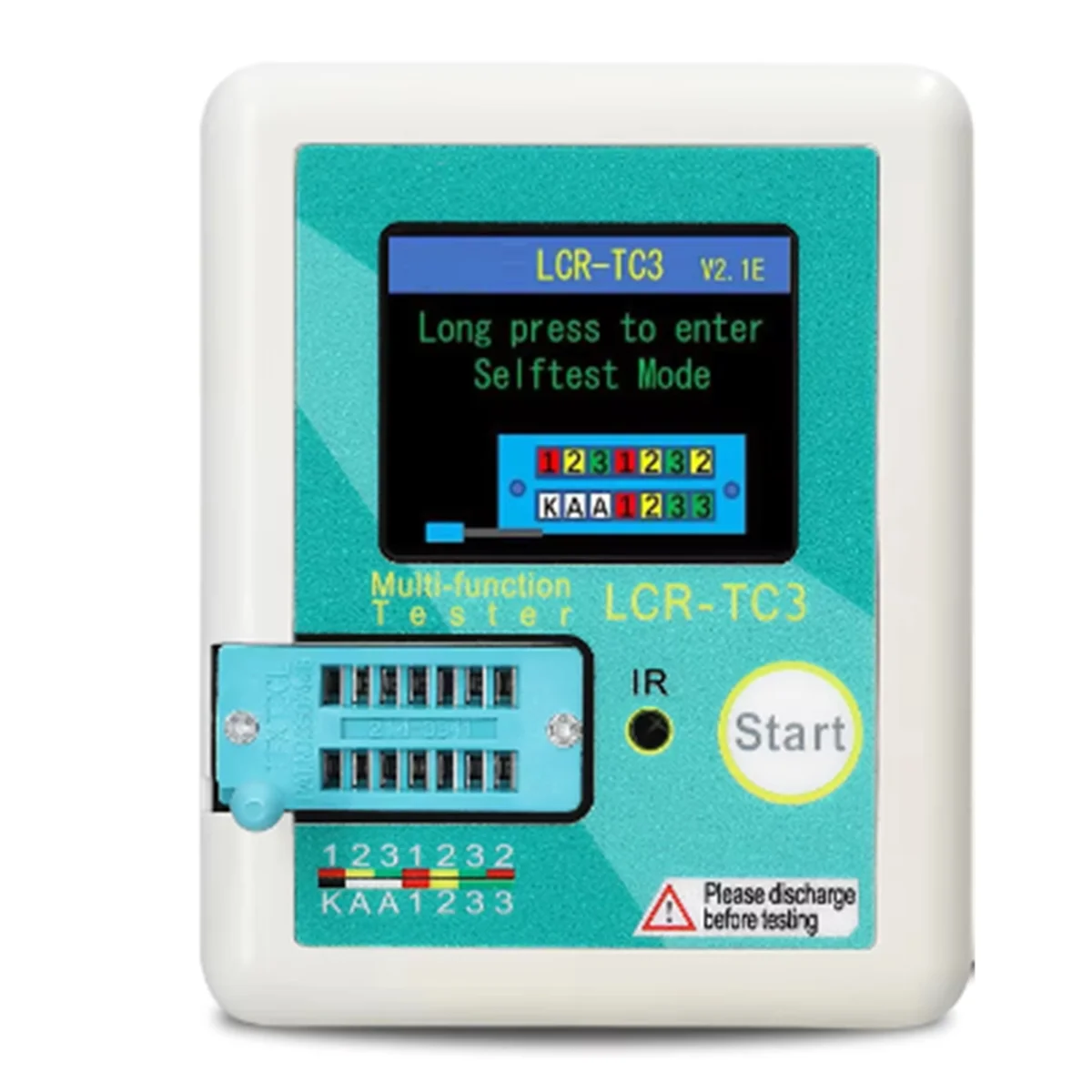 Nuovo LCR-TC3 Transistor Tester Diodo Zener Regolatore di Tensione NPN PNP Potenziometro Bipolare Induttore Condensatore Tiristore