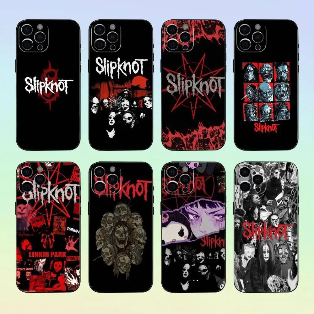 

Band Cool-S-SlipknotS-S Phone Case For iPhone17,16,15,14,13,12,11 Plus,Pro Max Soft Black Cover