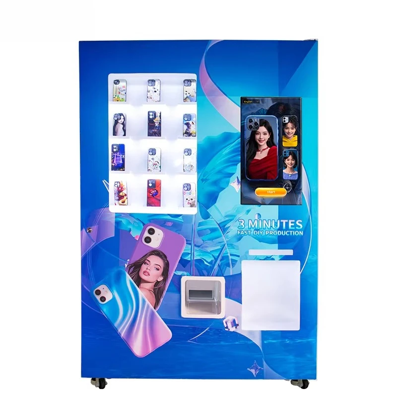 Customized Hot Sale Diy Mobile Phone case Printer Vending Machine Make Money Custom Vending Machine for Phone Cases