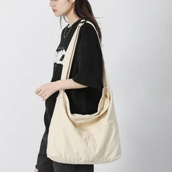 Big Canvas Women's Bag Phone Handbags Student Eco Bag Korean Shopper Messenger Bag Y2K Shoulder Cross Bag Unisex Satchel Murse