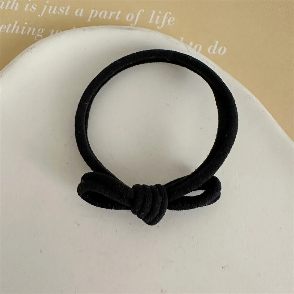 1Pc Cute Bow Hair Ties Ropes Colorful Elastic Seamless Ponytail Holder Rubber Band For Women Girls Hairwear Accessories