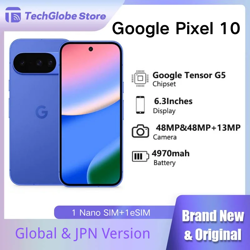 Brand New Google Pixel 10 Google Tensor G5 6.3 inchear Camera 49700 mAh 24+ Hour Battery NFC SmartPhones Advanced Triple Re