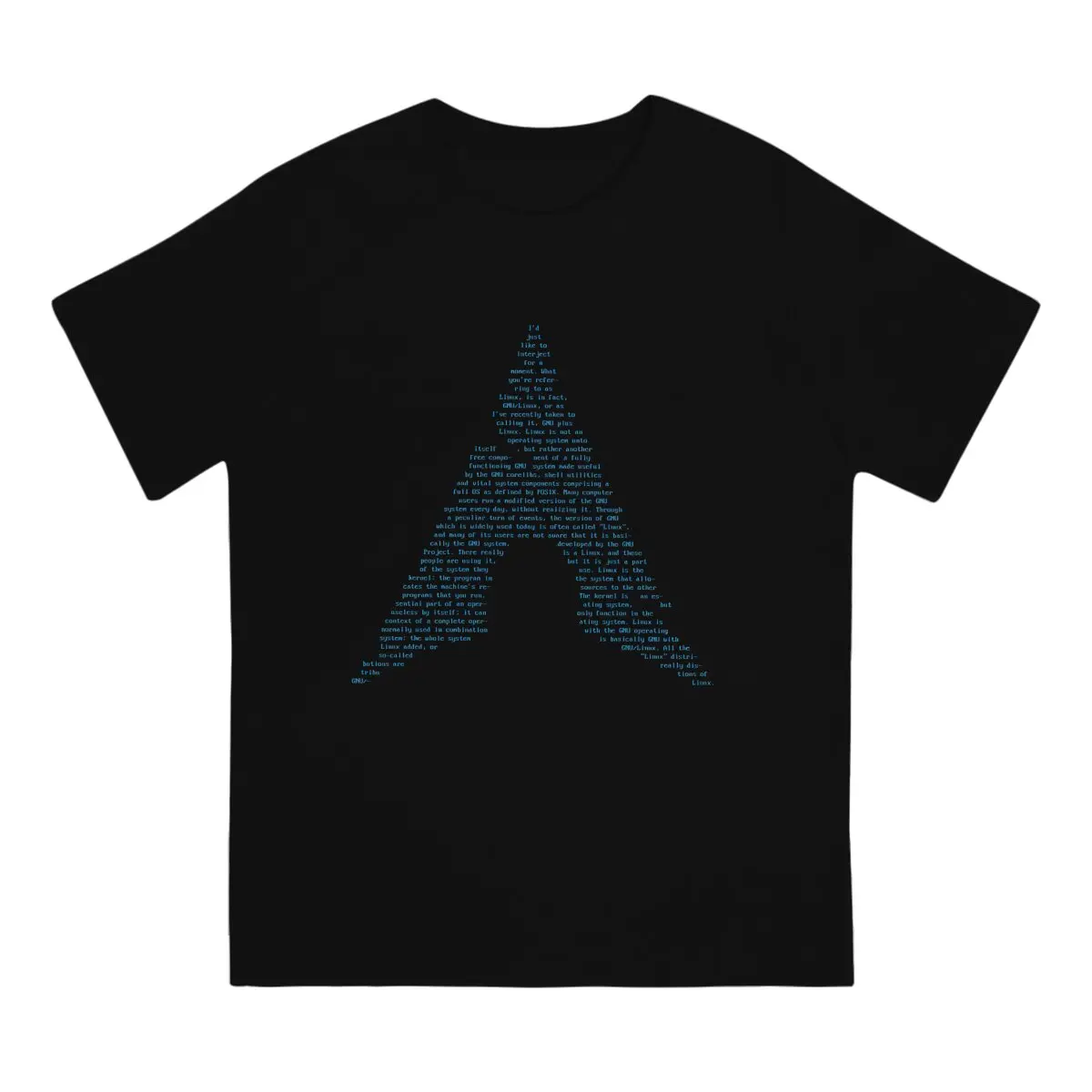Cool Arch GNU Linux Richard Stallman Interject Copy Pasta T-Shirts Men Round Neck Cotton T Shirts Linux Short Tees Gift Tops