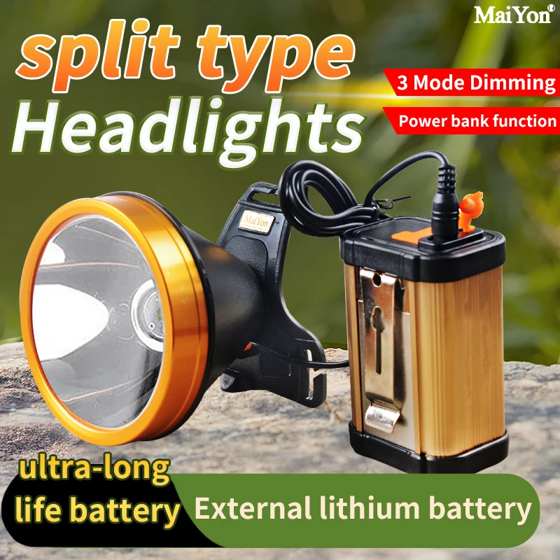 

High Power Headlamp Rechargeable Portable Super Bright Outdoor Night Fishing Lighting Special Ultra Long Endurance