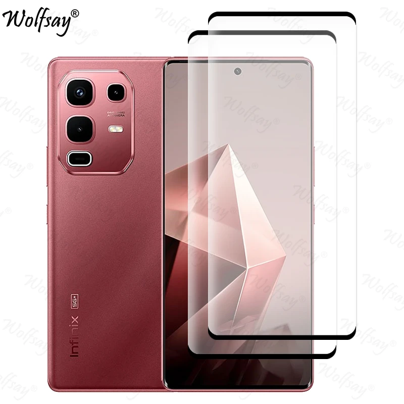 Curved Edge Tempered Glass For Infinix Note 50s Screen Protector Infinix Note 50s 5G Full Cover Glass For Infinix Note 50s Glass