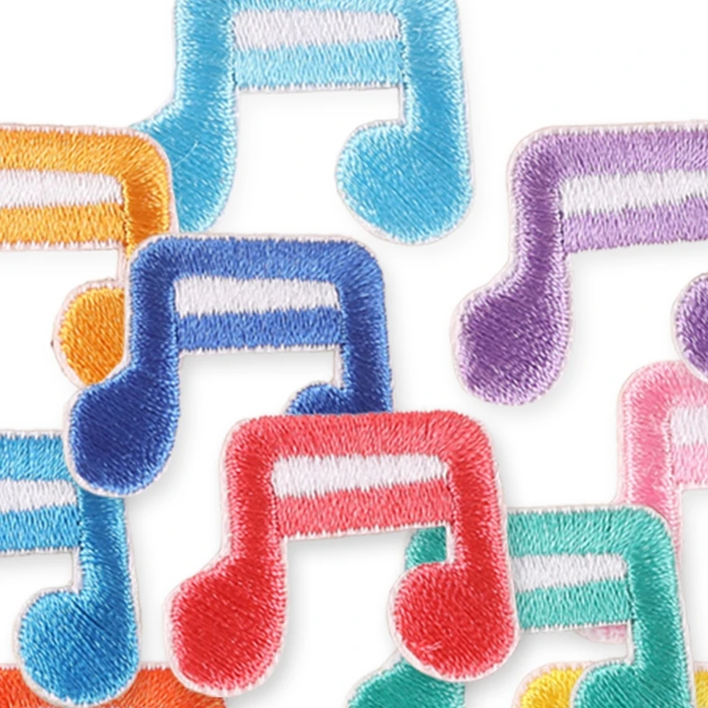 11 Stück Musik-Aufnäher zum Aufbügeln für Kleidung, viele bestickte Cartoon-Aufnäher, selbstklebende Aufnäher für Jacken, DIY-Aufnäher, Stoffaufnäher, Nähsticker – Detail 5