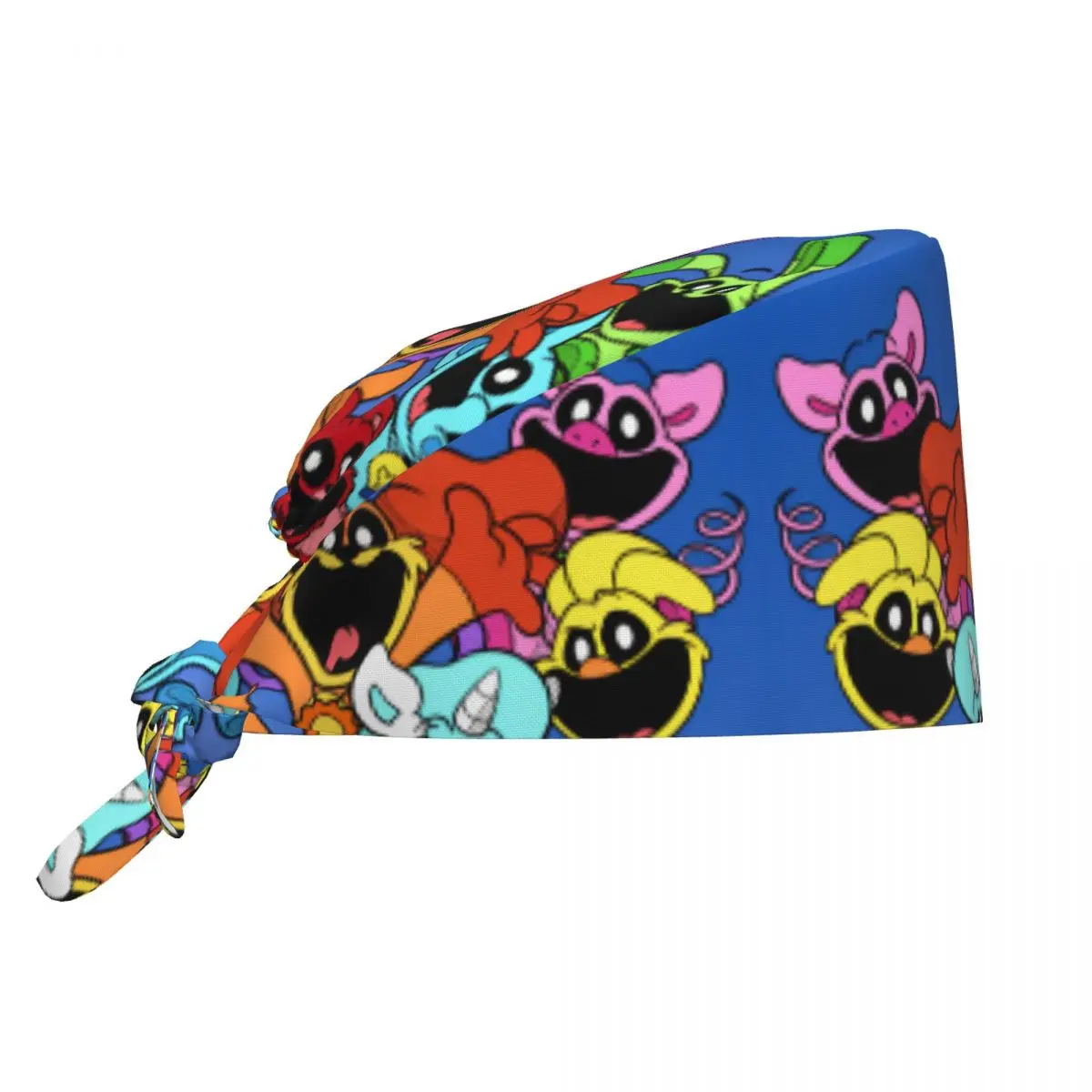 Scrub Caps Smiling Catnap Friends Happy Nurse Hats For Men Women Long Hair Working Caps Soft Elastic Custom DIY Medical Cap