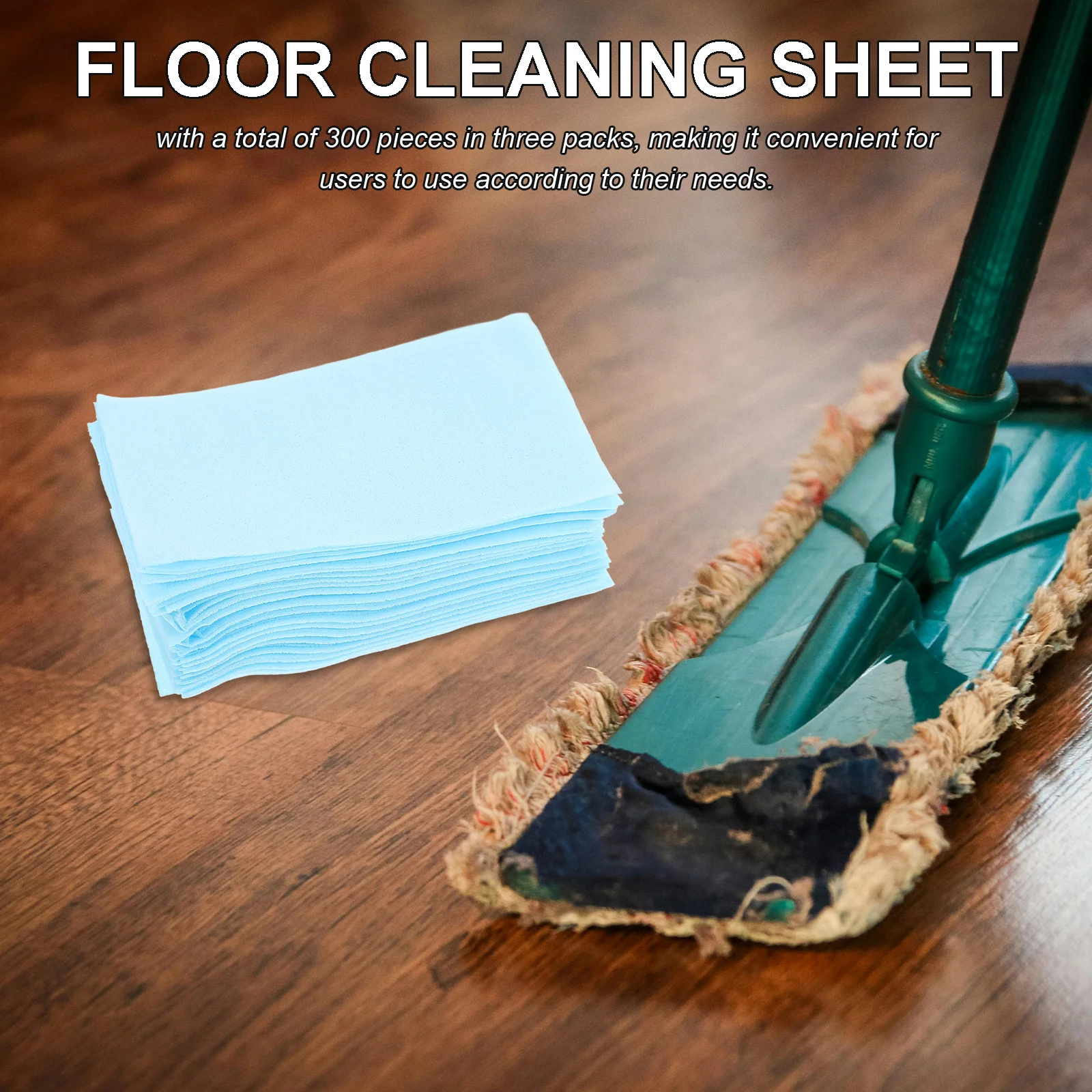 

300Pcs Floor Cleaning Soluble Sheets Powerful Deep Cleaning for Hardwood Tile Laminate Floors Rv Garden Yard Use
