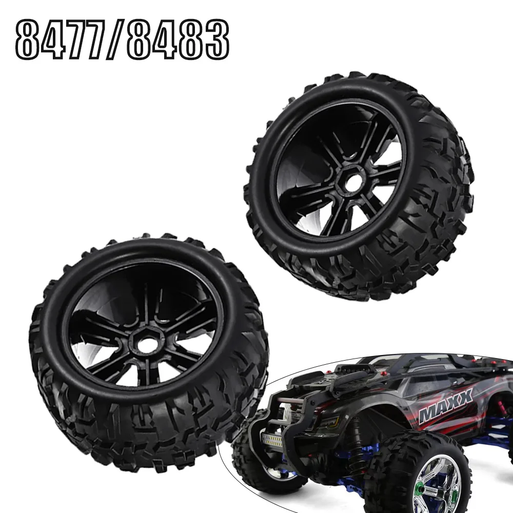 

17mm Hex 4pcs 8477/8483 1/8 Scale RC Truck Tires Wheels Set With Tool For Car ZDRacing JLB Cheetah Monster Flux Parts