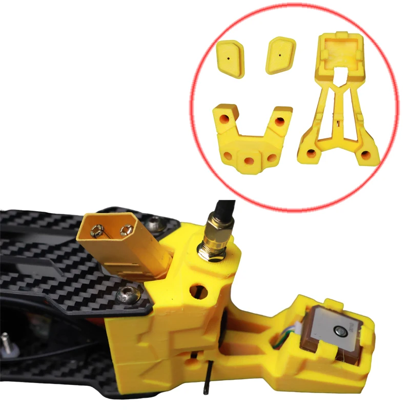 1Set For GEPRC LR 10/13/15-inch FPV Drone Frame VTX Antenna Holder Video Transmitter Fixing Mount 3D Printed DIY Modification