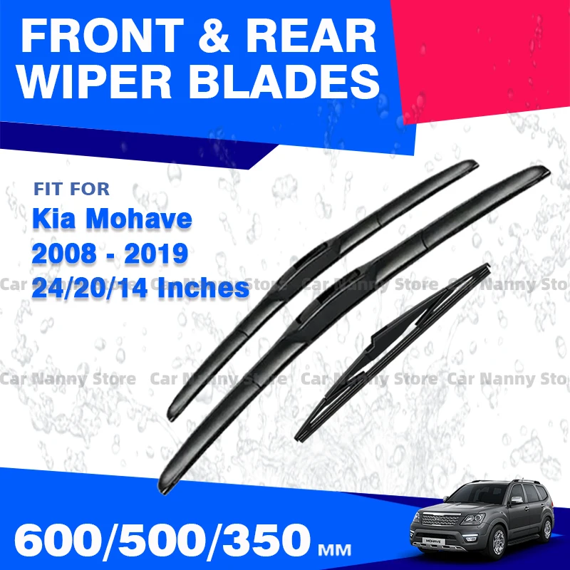 

For Kia Mohave 2008 - 2019 Kia Borrego LX EX Limited Front Rear Wiper Blades Brushes Windshield Windscreen Window Accessories