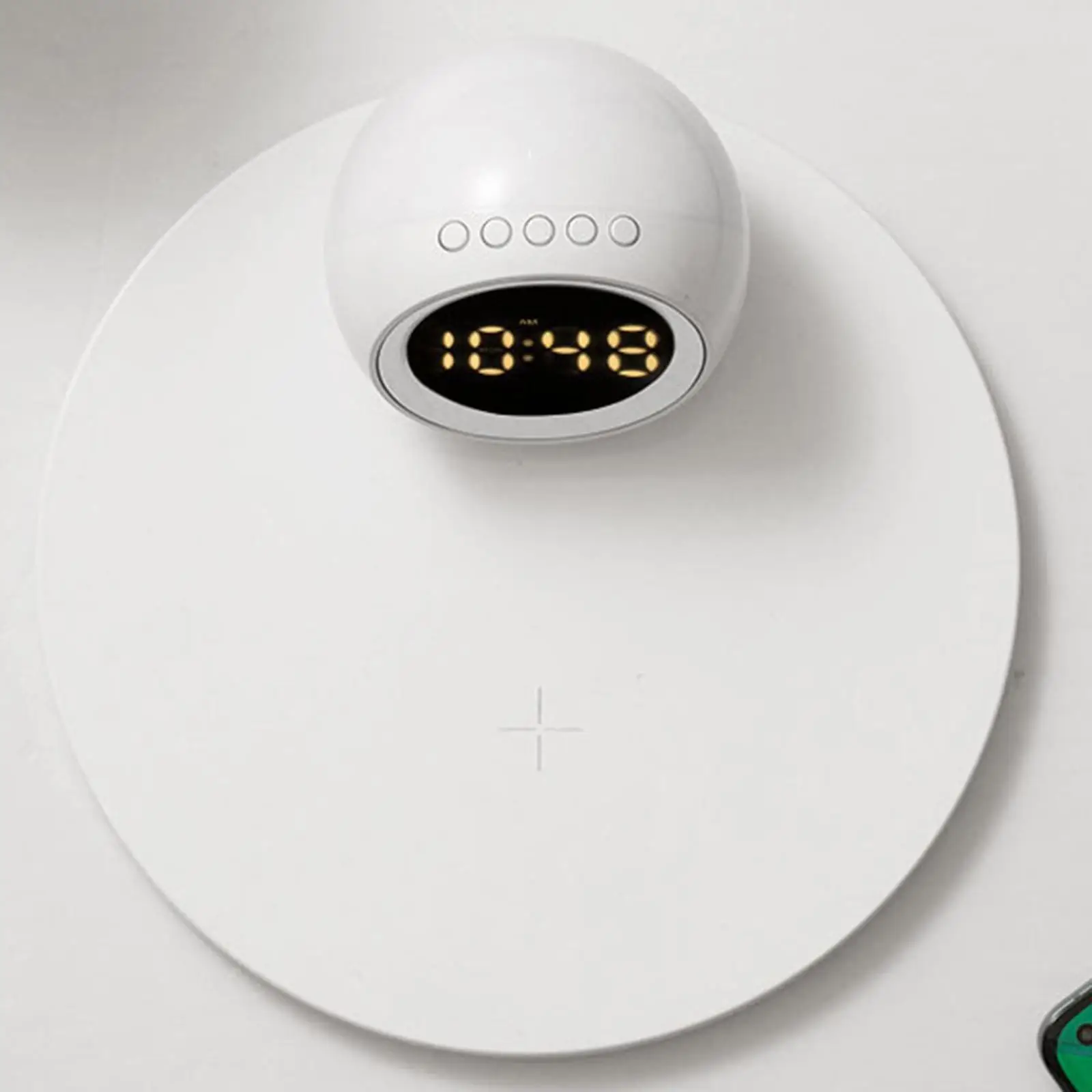 15W Wireless Charger Time Digital Alarm Clock Table Compact Clock Fast Charging Dock Station for QI Standard Universal Phones
