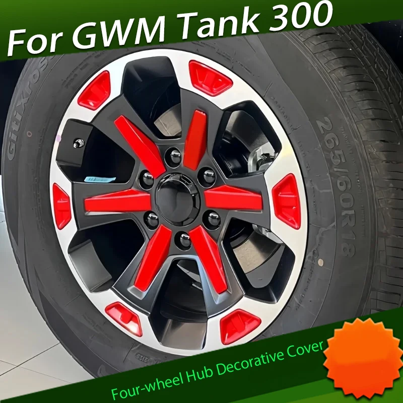 

Car Four-wheel Hub Decorative Cover Fit for GWM Tank 300 Hi4t-T 2024 2025 Modified Auto Hub Color Decorative Sticker Accessories