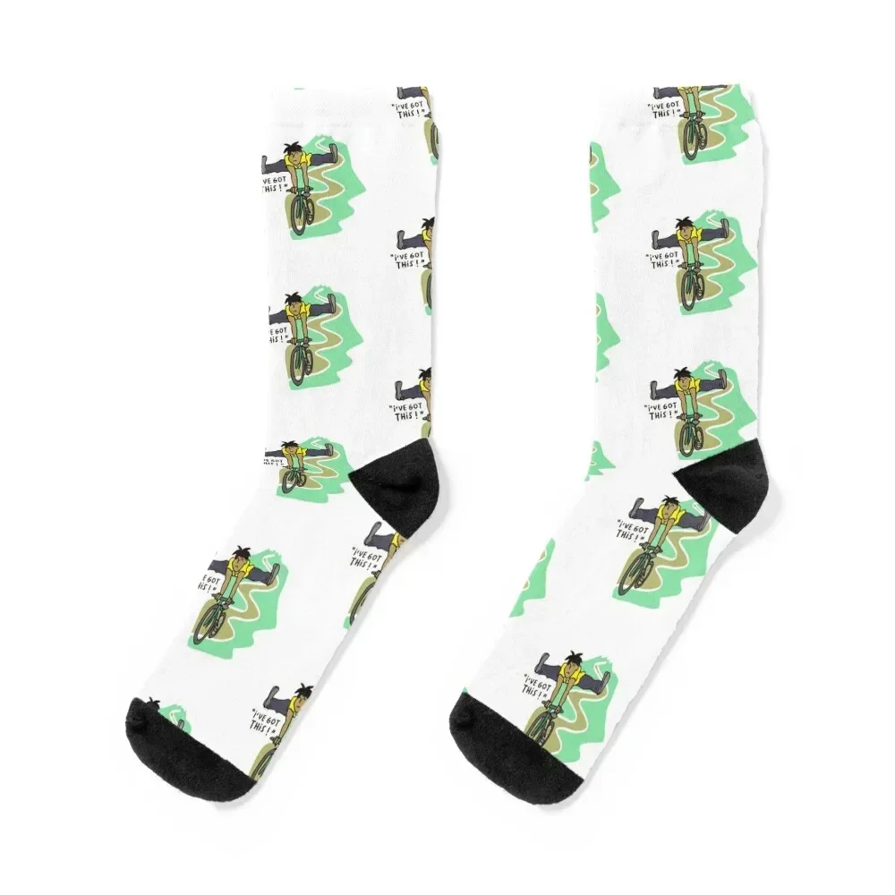 

Cycling Crash, Mountain Bike I've Got This ! Cartoon Socks professional running Run christmas stocking Socks Men Women's