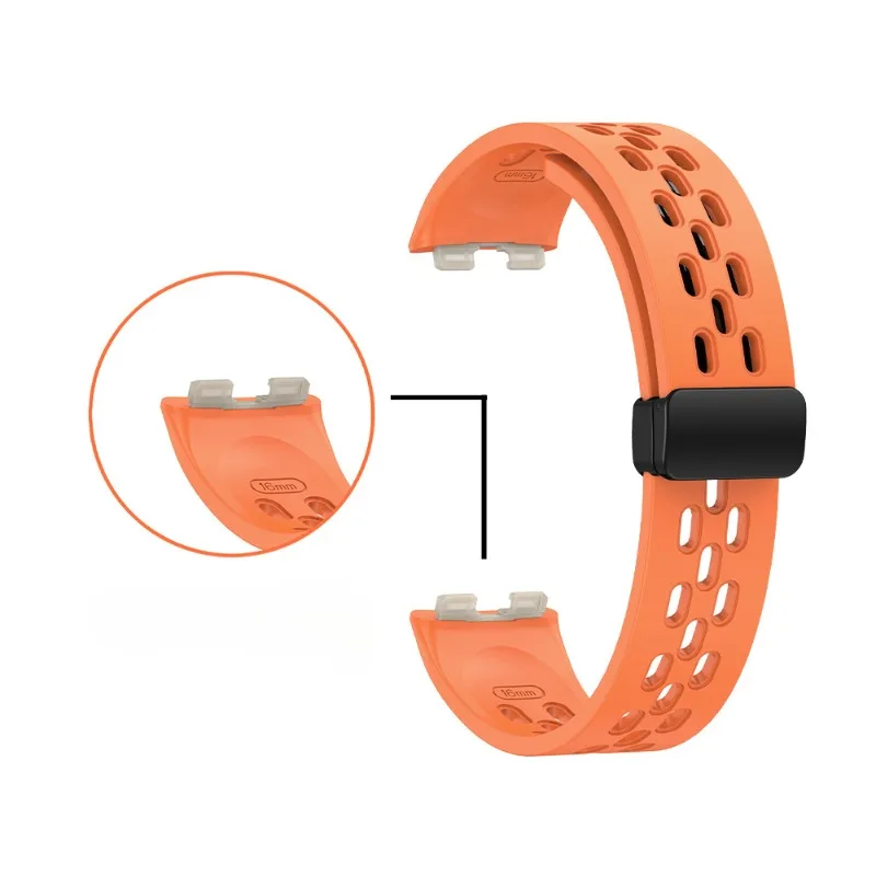 Magnetyczna składana klamra Silikonowy pasek do zegarka Wymienna bransoletka do inteligentnego zegarka Oddychające akcesoria do paska Huawei