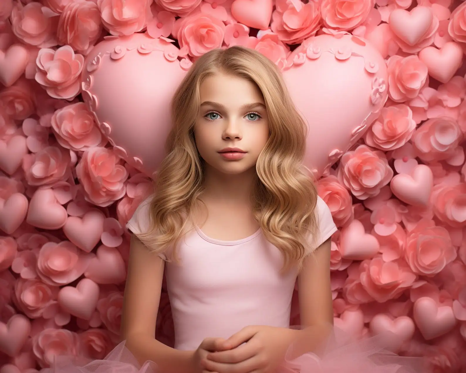 Valentine's Day Digital Photography Backdrops Magical Cascade Warmth Stage Red Rose Romantic Wedding Photo Background SC-01