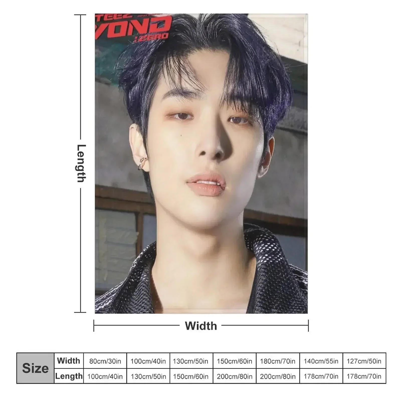 Ateez Mingi Throw Blanket Multi-Purpose Decoratives Blankets